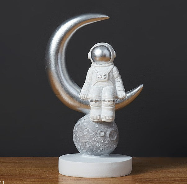 "Galactic Guardian" Astronaut Decor – Space-Themed Home Accent - Nova glow