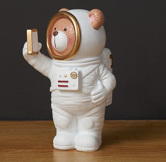 "Galactic Guardian" Astronaut Decor – Space-Themed Home Accent - Nova glow