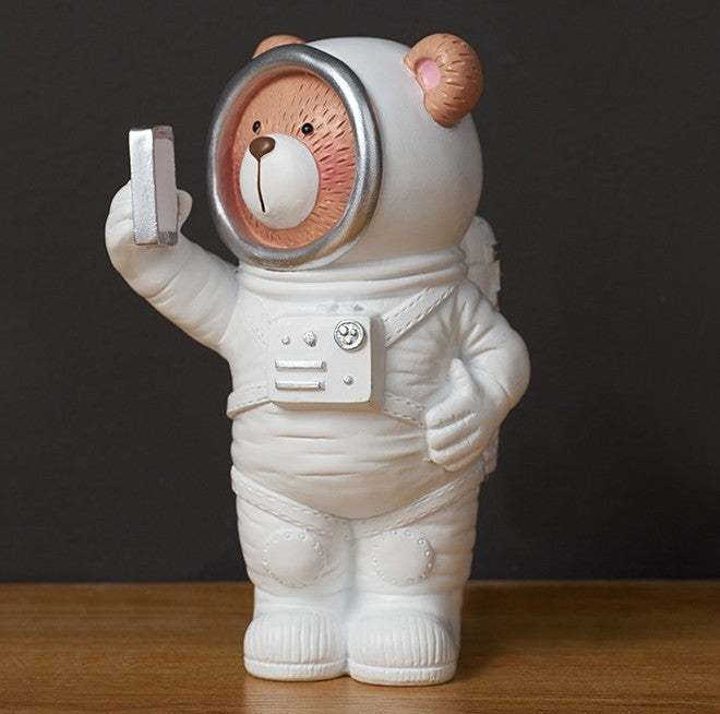 "Galactic Guardian" Astronaut Decor – Space-Themed Home Accent - Nova glow