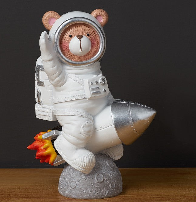 "Galactic Guardian" Astronaut Decor – Space-Themed Home Accent - Nova glow