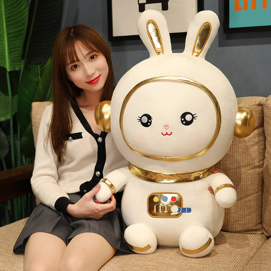 "Cosmic Bunny" Astronaut Plush Action Figures – Space Rabbit Collectibles - Nova glow 